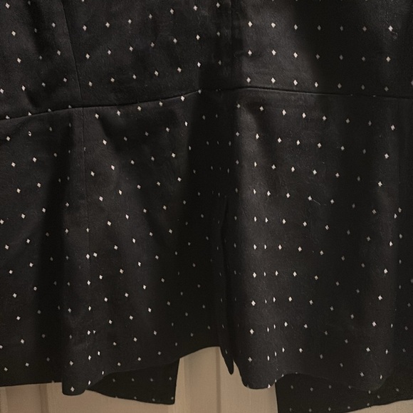 Tailored Jacket Size 8 White Pin dots Gorgeous peplum waist! - Picture 5 of 6